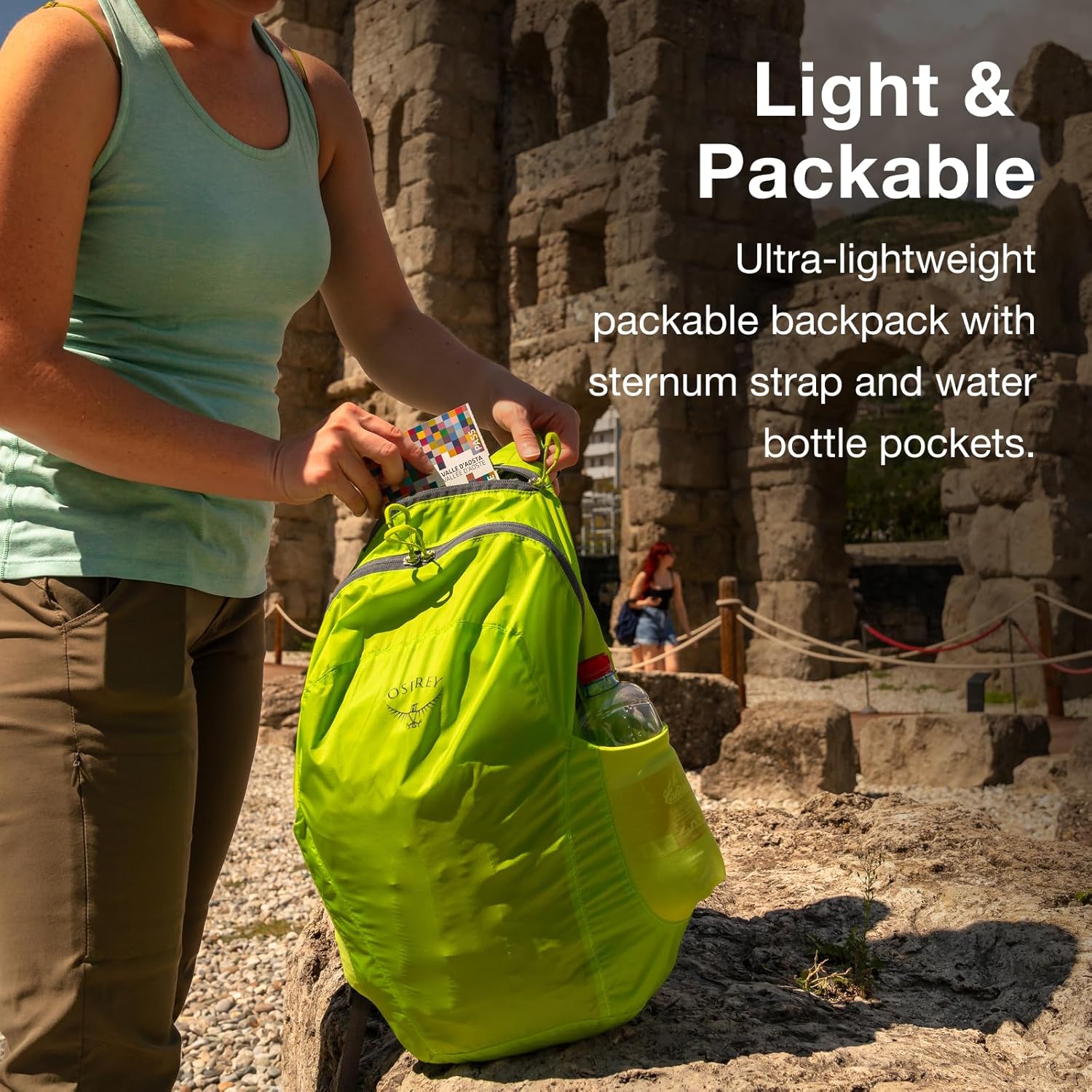 Osprey Ultralight Collapsible Stuff Pack, Black OS | travel organizer, packing cube, toiletry bag, carry on accessory, Black color, OS size - Image 3