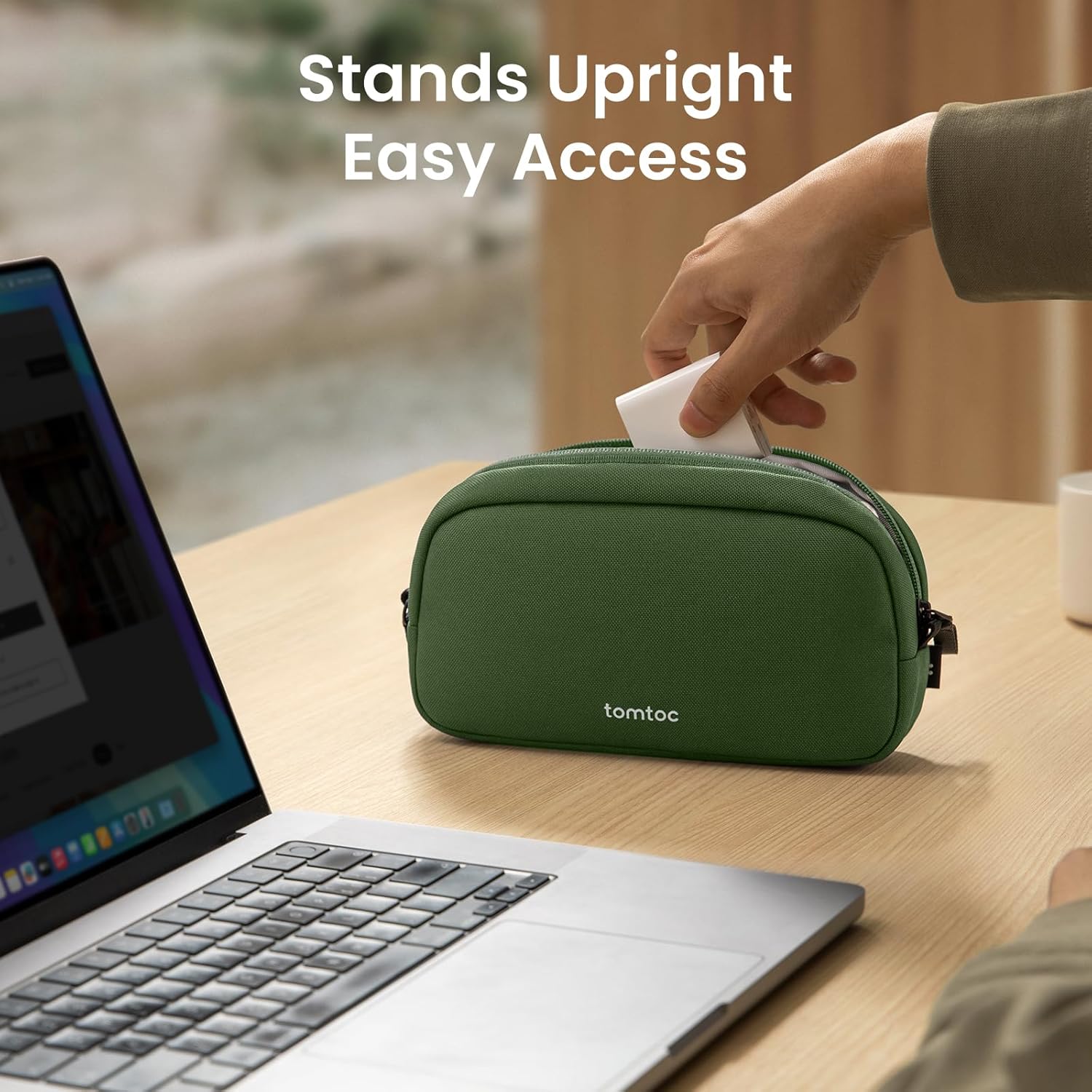 tomtoc Electronics Organizer Travel Case, Water Resistant Travel Bag Cable Organizer for Essentials, Tech Pouch Accessories Carry Storage for Cord, Phone, Cables, Airpods, USB Flash Drive, Daily Items | Water Resistant Tech Pouch Accessories Travel Bag Carry Storage for Cord, Phone, Cables, Airpods, USB Drive, Daily Items - Image 3