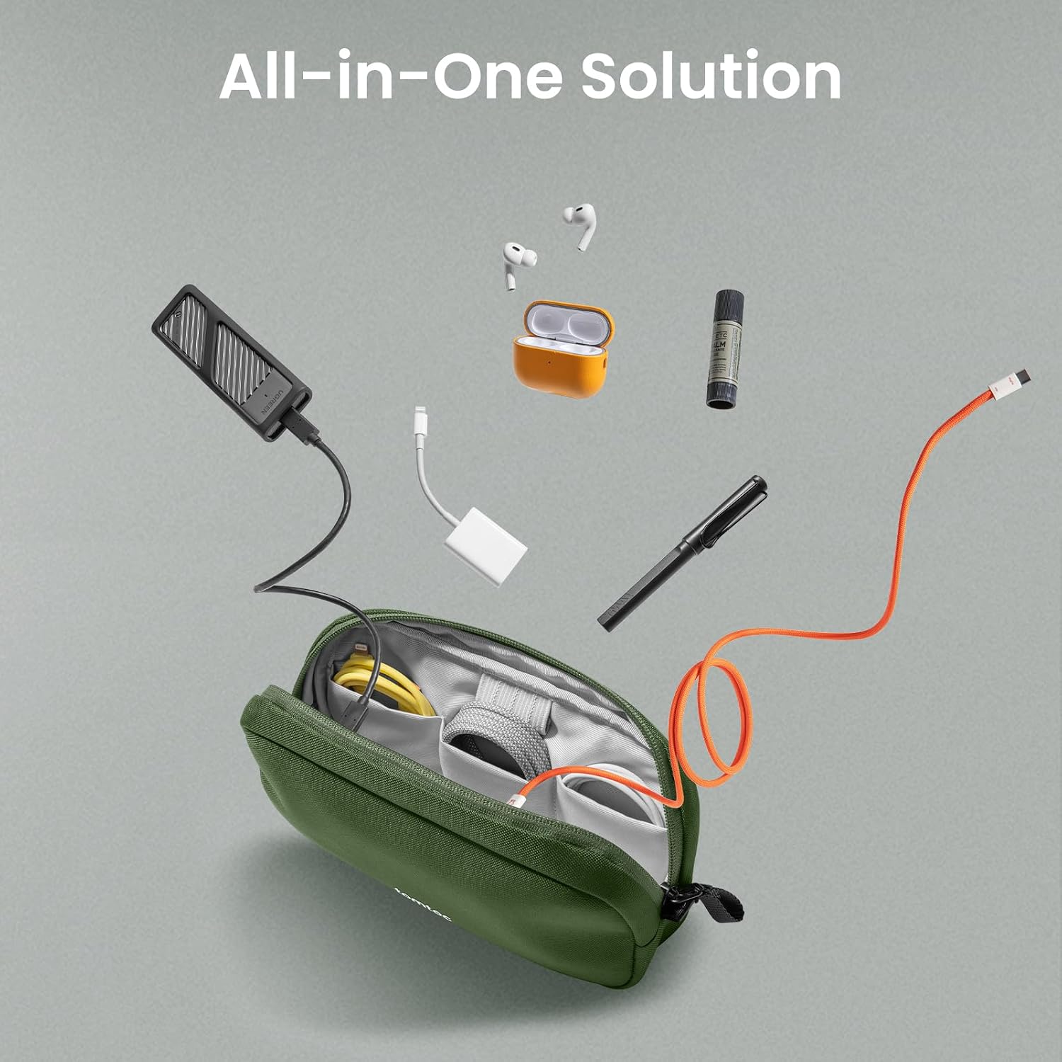tomtoc Electronics Organizer Travel Case, Water Resistant Travel Bag Cable Organizer for Essentials, Tech Pouch Accessories Carry Storage for Cord, Phone, Cables, Airpods, USB Flash Drive, Daily Items | Water Resistant Tech Pouch Accessories Travel Bag Carry Storage for Cord, Phone, Cables, Airpods, USB Drive, Daily Items - Image 8